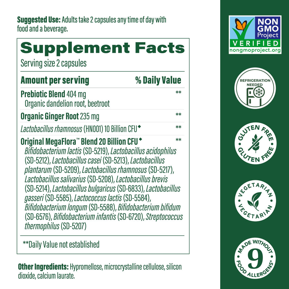 Nutrition label showing 30 Billion CFU per serving