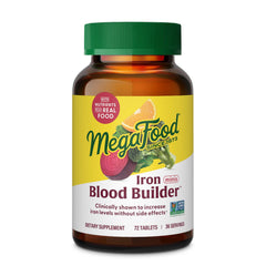 MegaFood Blood Builder iron supplement bottle with mini tablets