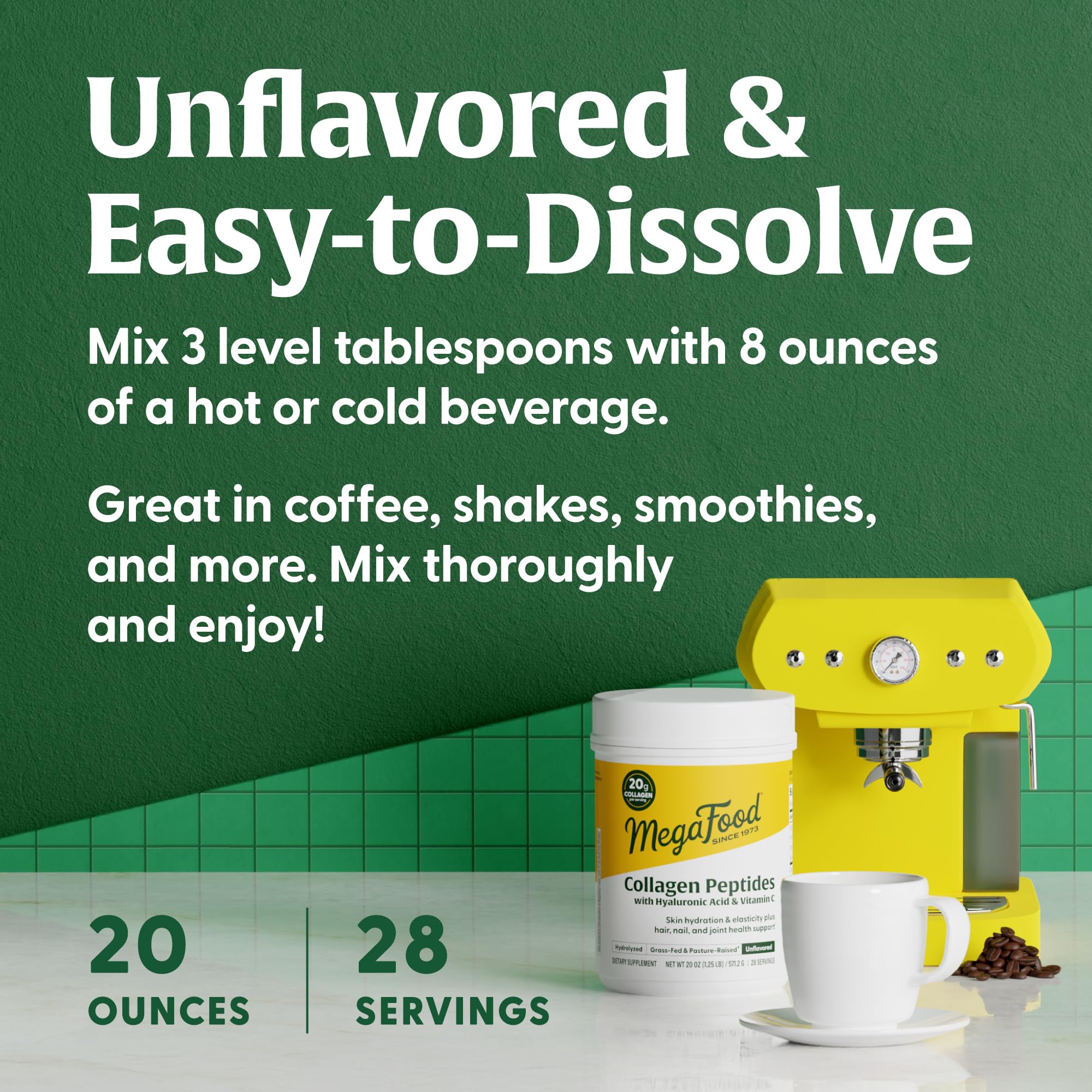 Close-up of hydrolyzed collagen particles