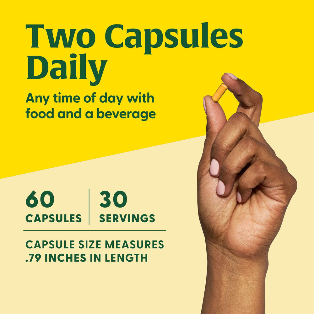 60 turmeric capsules, 30 servings