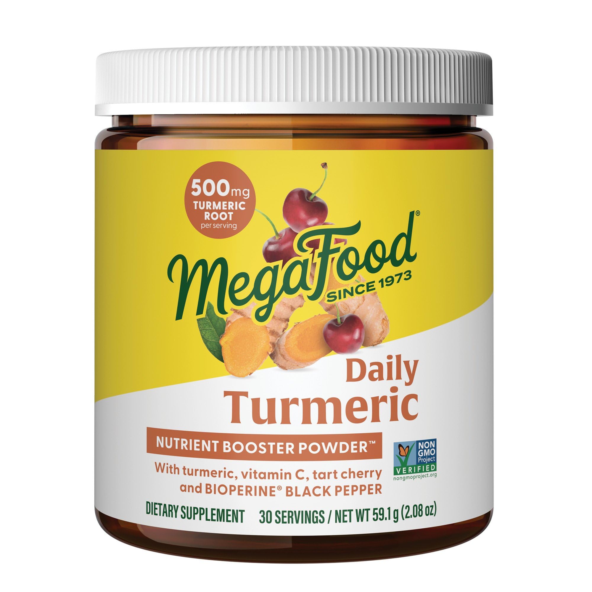 MegaFood Daily Turmeric Nutrient Booster Powder container front view