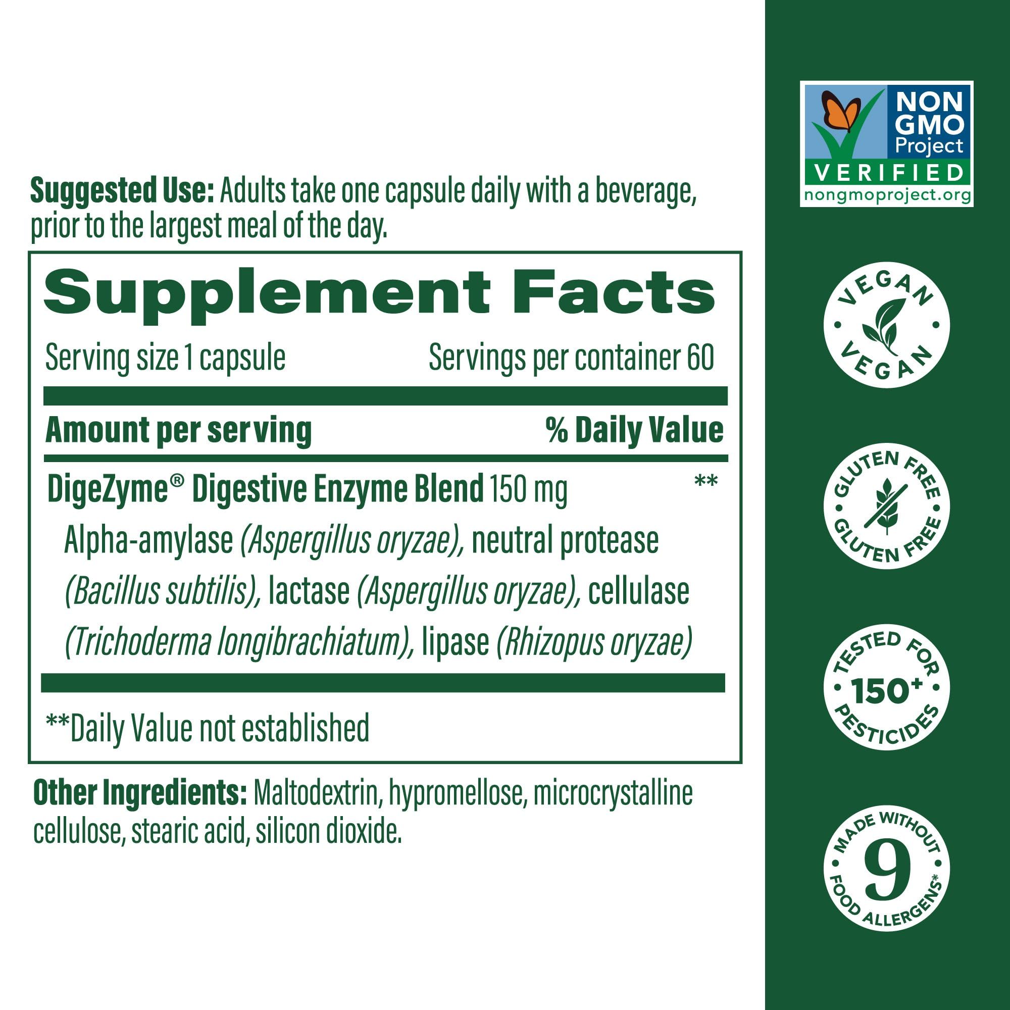 Digestive enzymes for men and women relief from gas and bloating