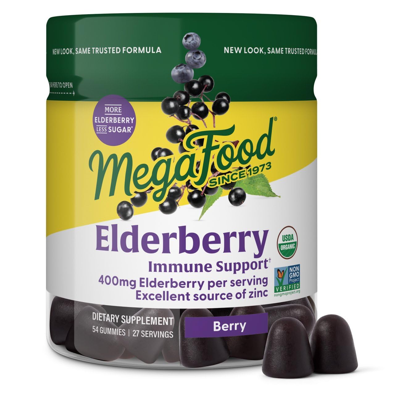 Megafood Elderberry Immune Support Gummies bottle front