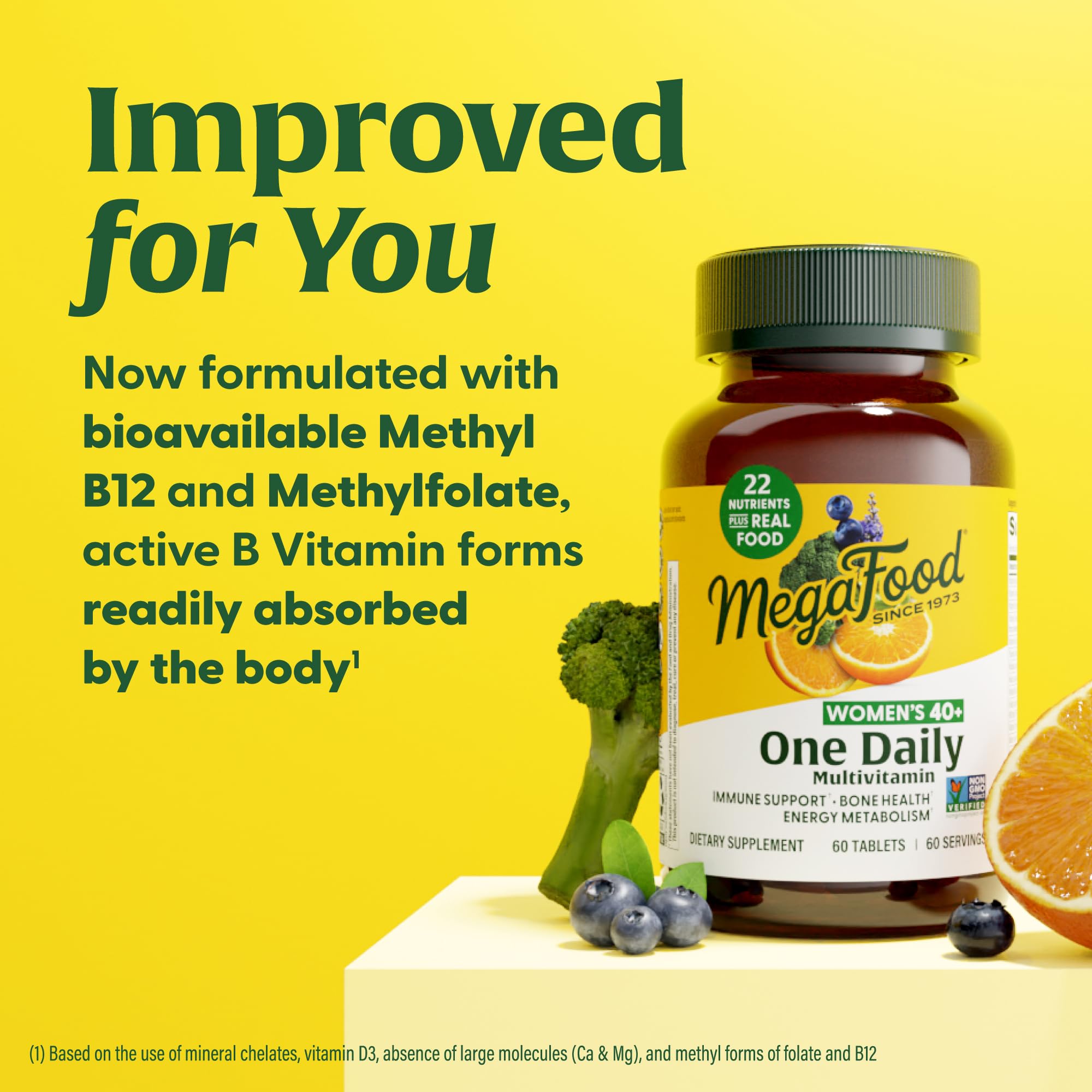 B vitamins for energy in MegaFood Women's 40+ multivitamin