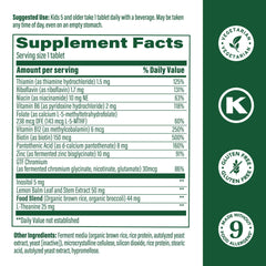 Illustration showing all 8 B vitamins included in the formula