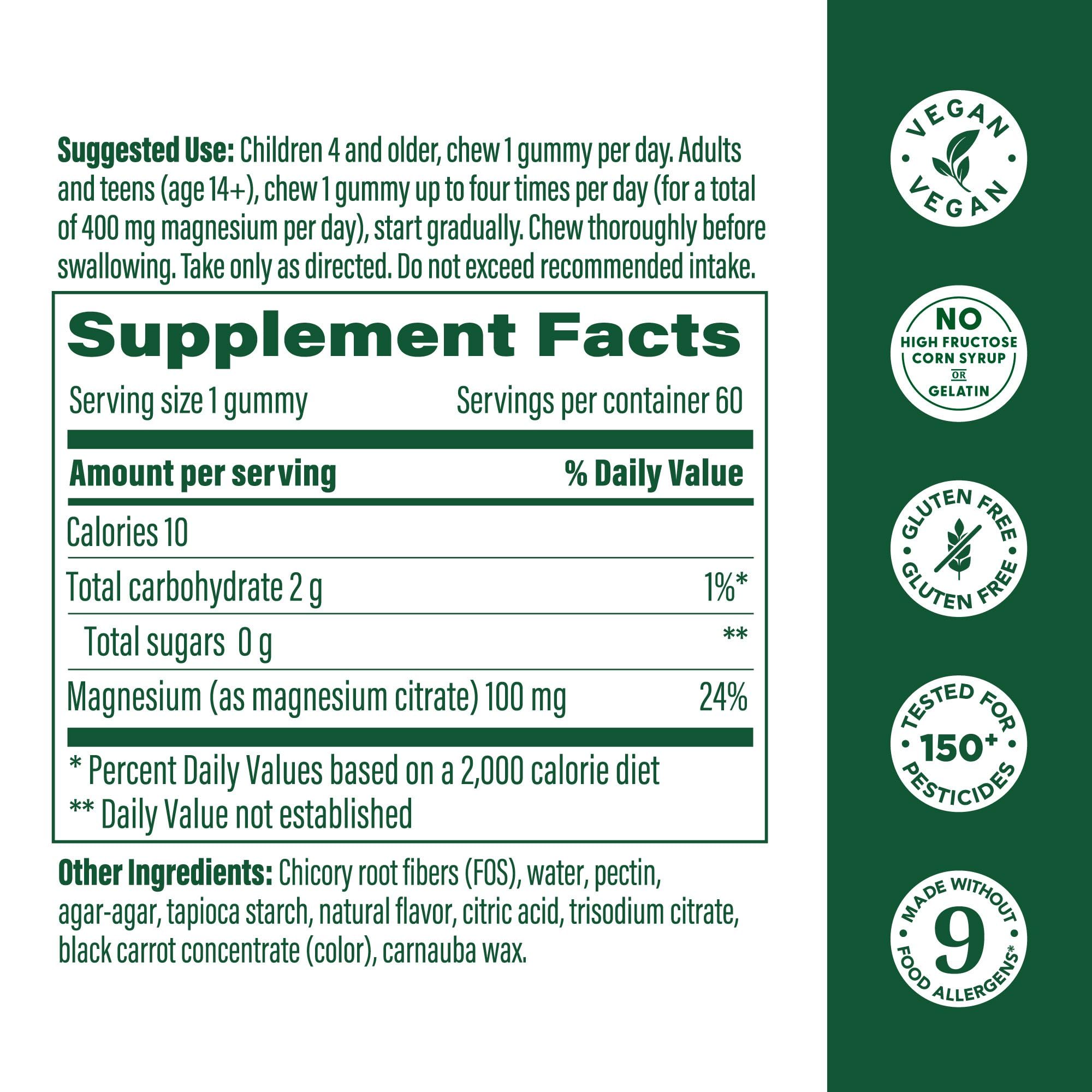 Close-up of raspberry-flavored MegaFood Magnesium Citrate Gummies