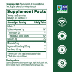 Ingredients and Real Fruit flavors: Wild Blueberries and Tart Cherry