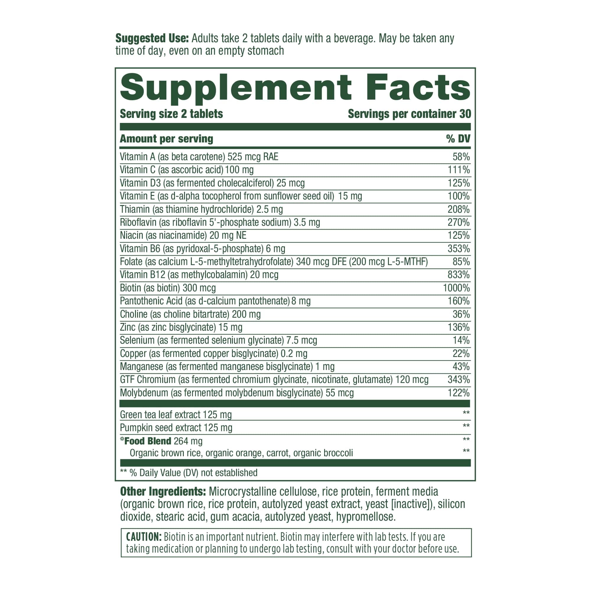 Gluten-free and allergen-free MegaFood 55+ multivitamin packaging