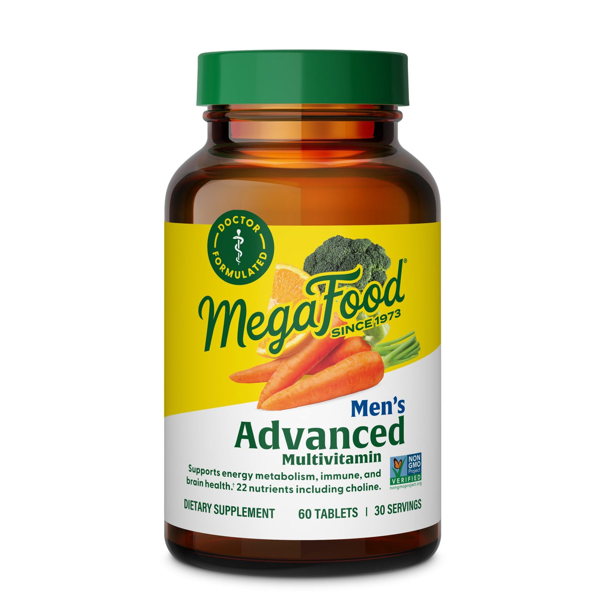 Bottle of MegaFood Men's Advanced Multivitamin