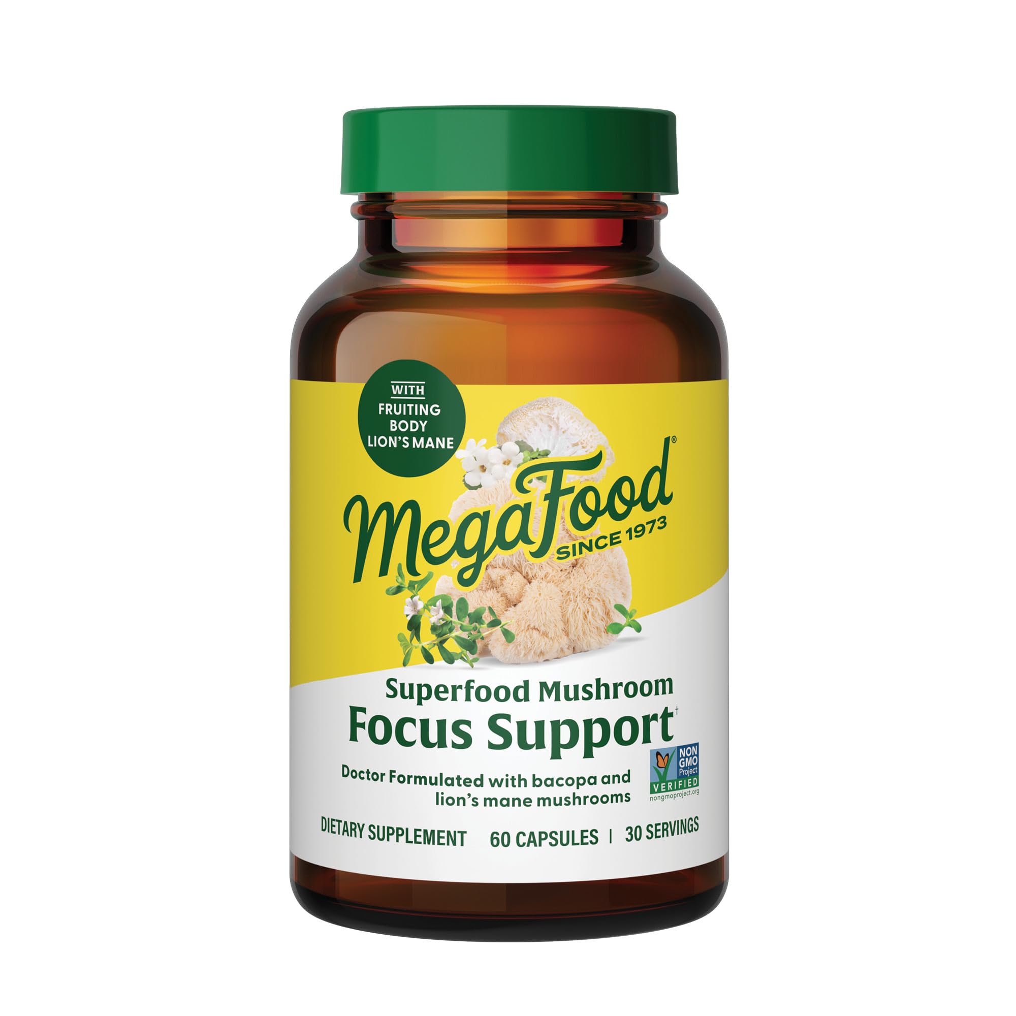 MegaFood Mushroom Focus Support bottle with label