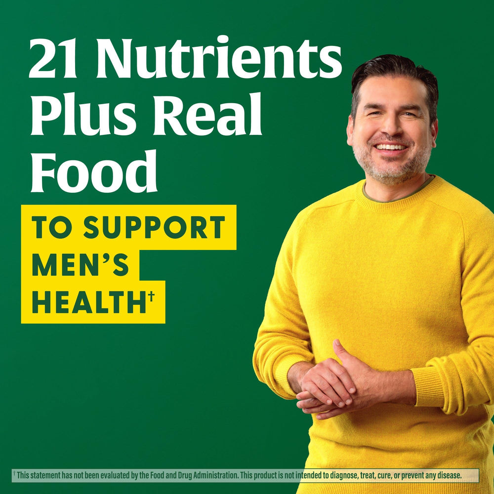 Real food ingredients illustration on MegaFood packaging