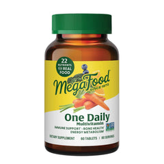 Bottle of MegaFood One Daily Multivitamin for Women and Men, 60 tablets