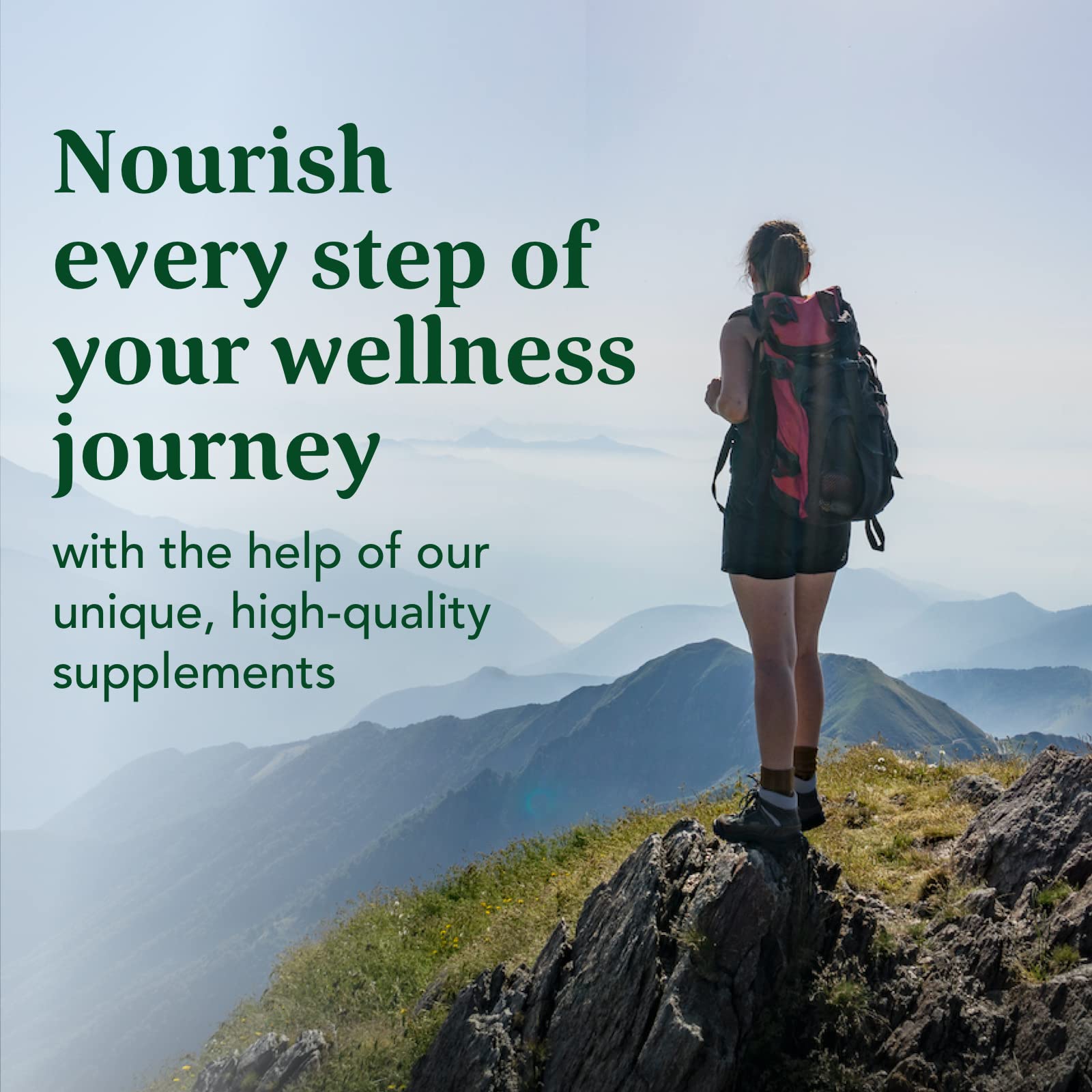 Lifestyle image showing healthy hair, nails, and skin