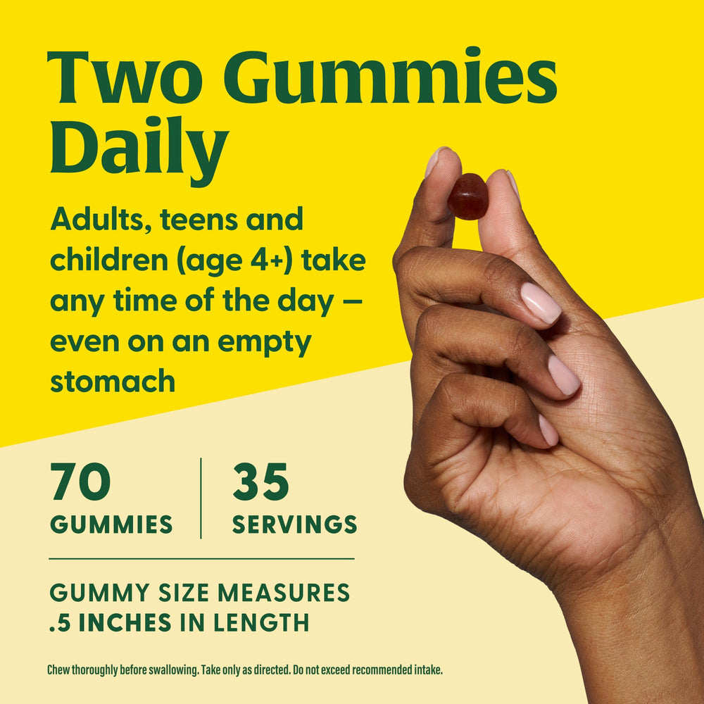 Supplement facts panel for MegaFood Vitamin D3 Gummies