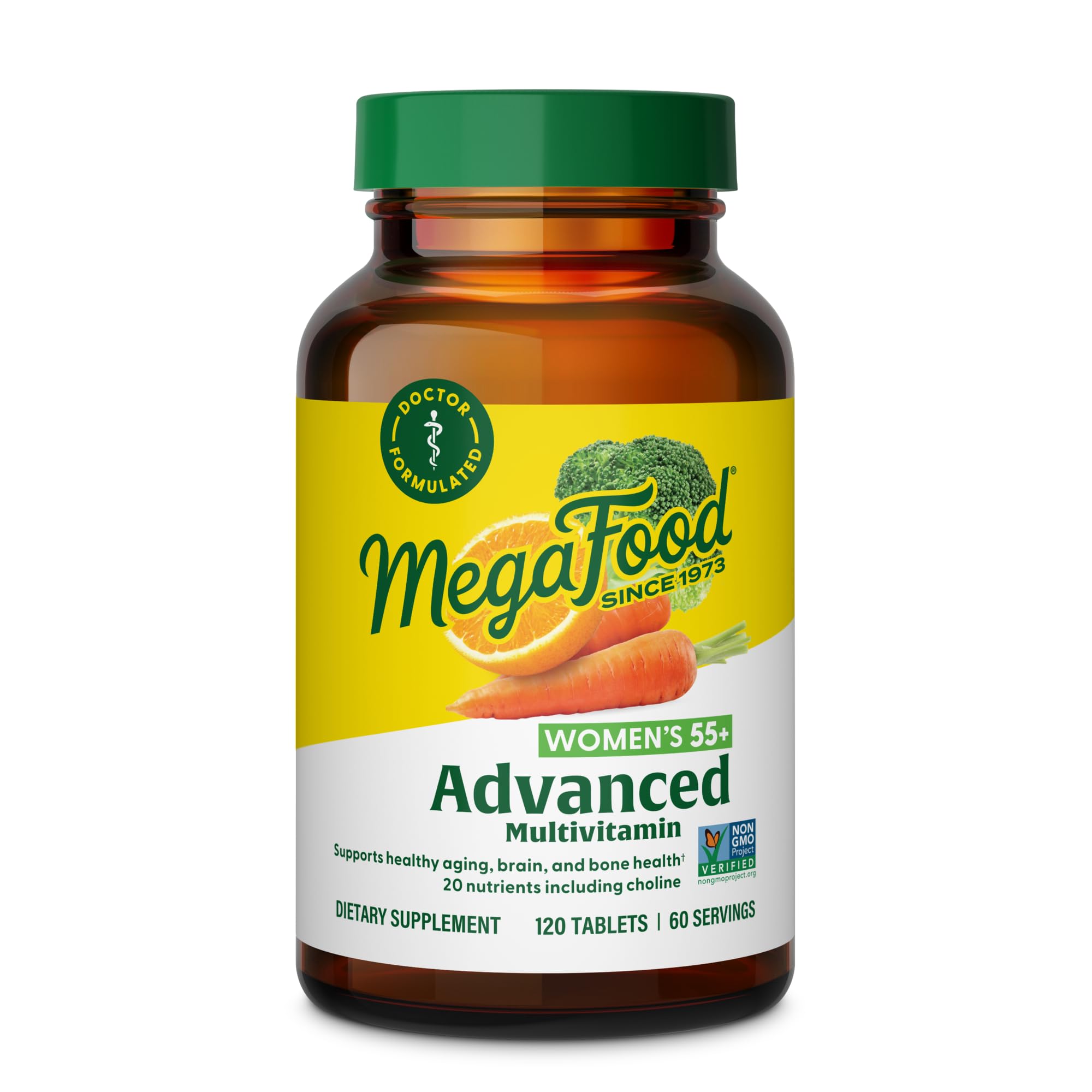 MegaFood Women’s 55+ Advanced Multivitamin 120 Tabs – hero image