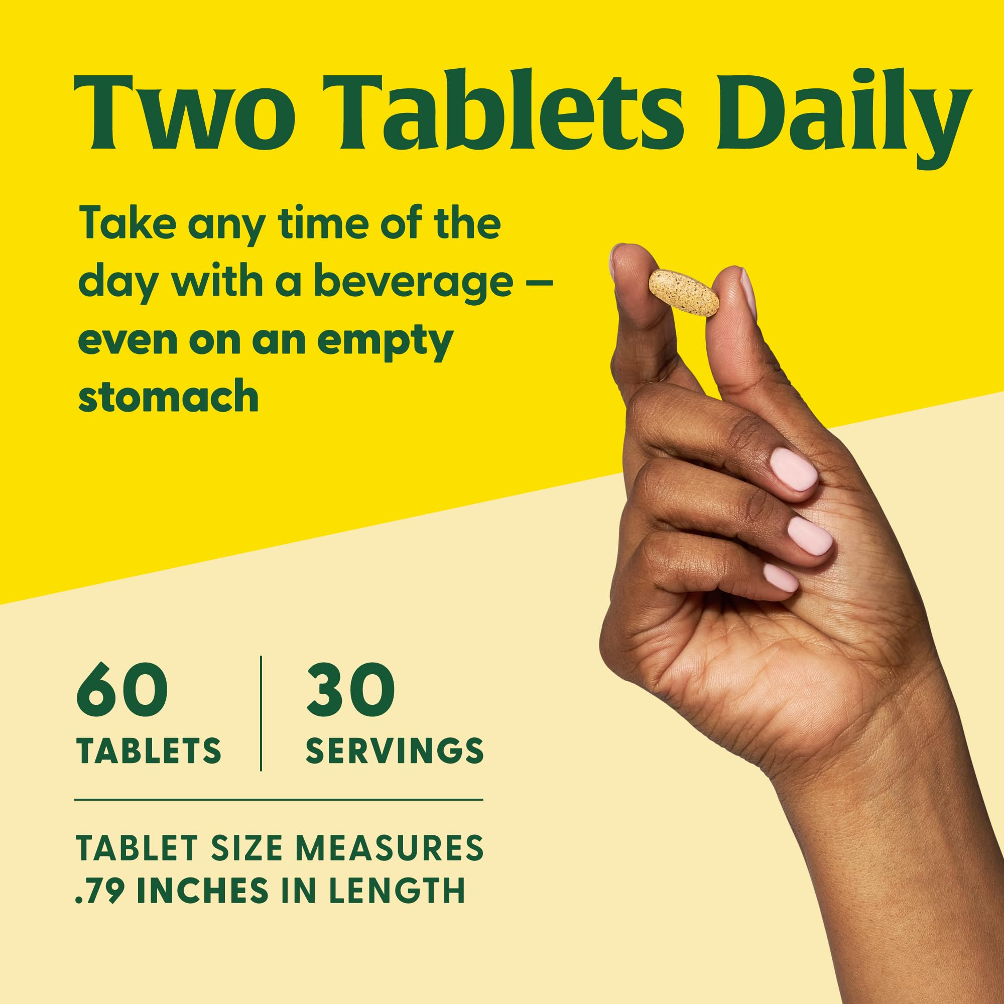 Real food ingredients like broccoli, oranges, and carrots