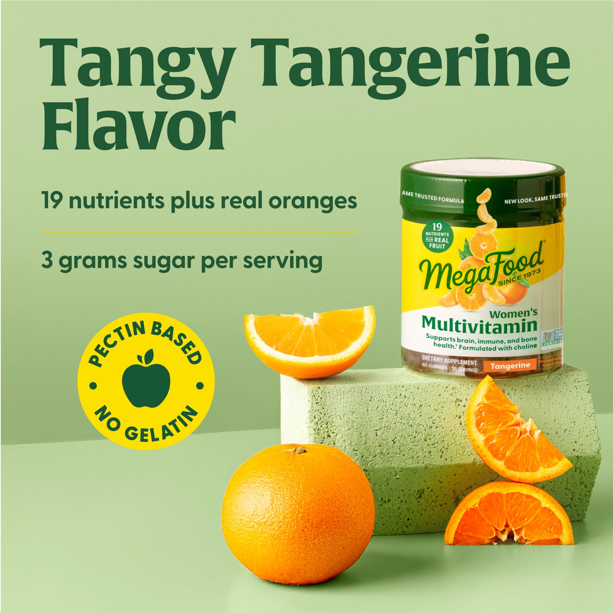 Graphic showing 19 essential vitamins and minerals included