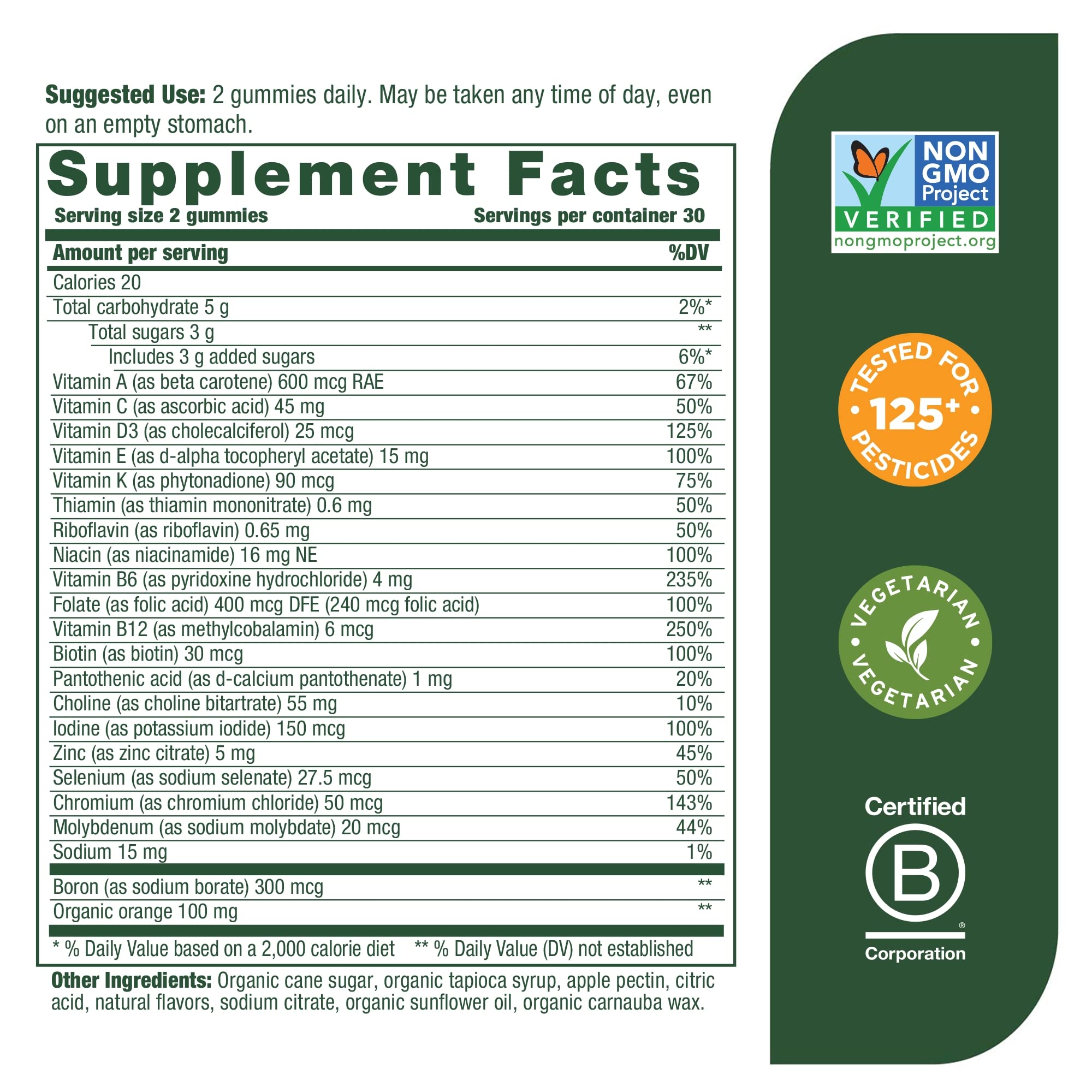 Close-up of orange-tinted gummies