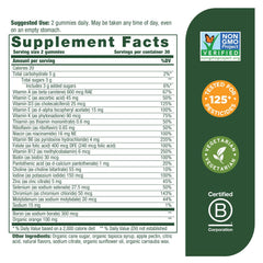 Close-up of orange-tinted gummies