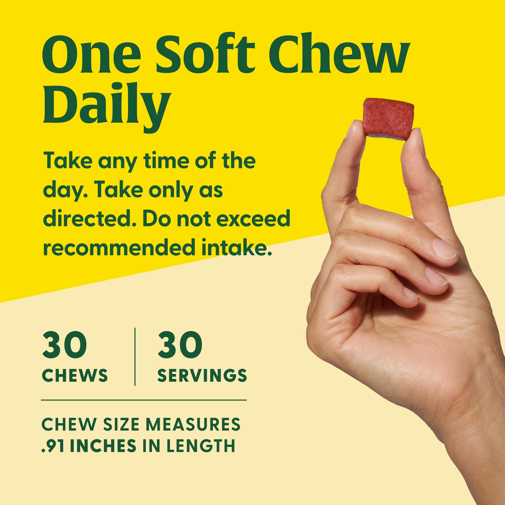 Ingredients list for MegaFood Women's One Daily Soft Chews