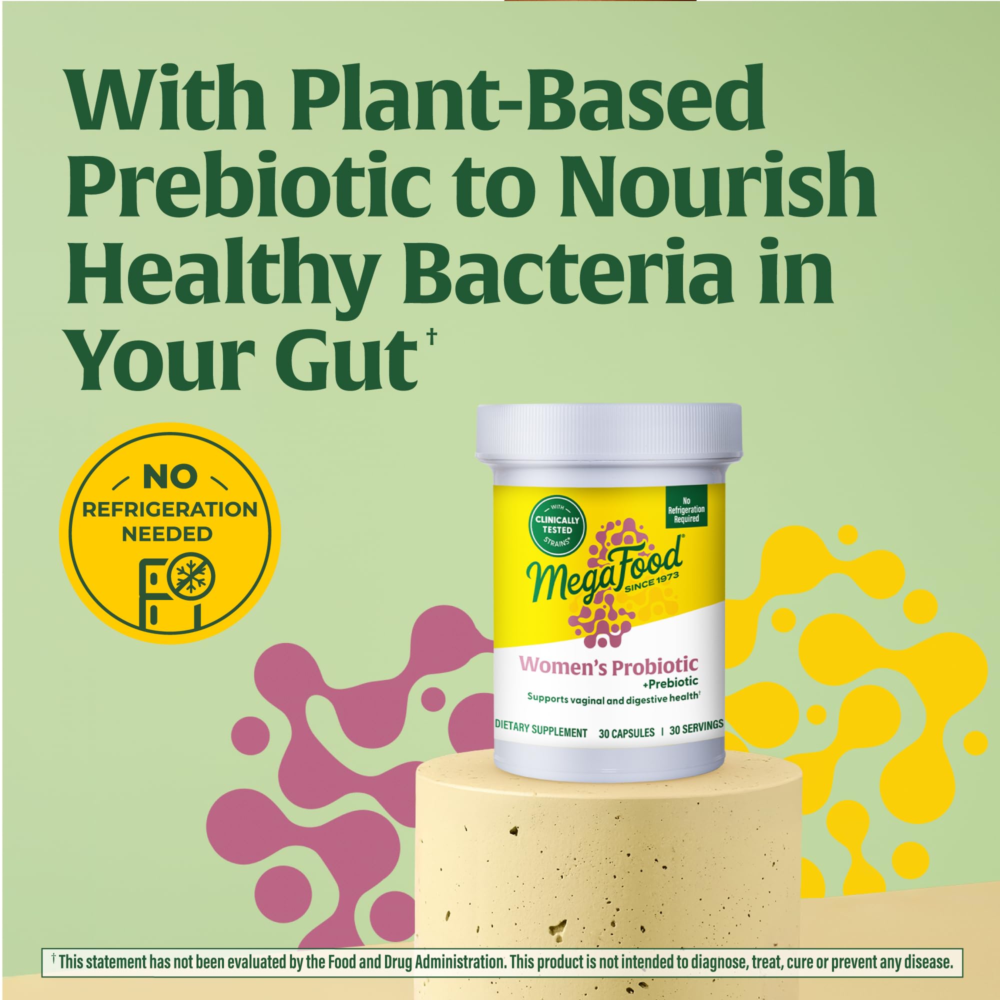 Gluten-free and vegetarian probiotic capsule close-up
