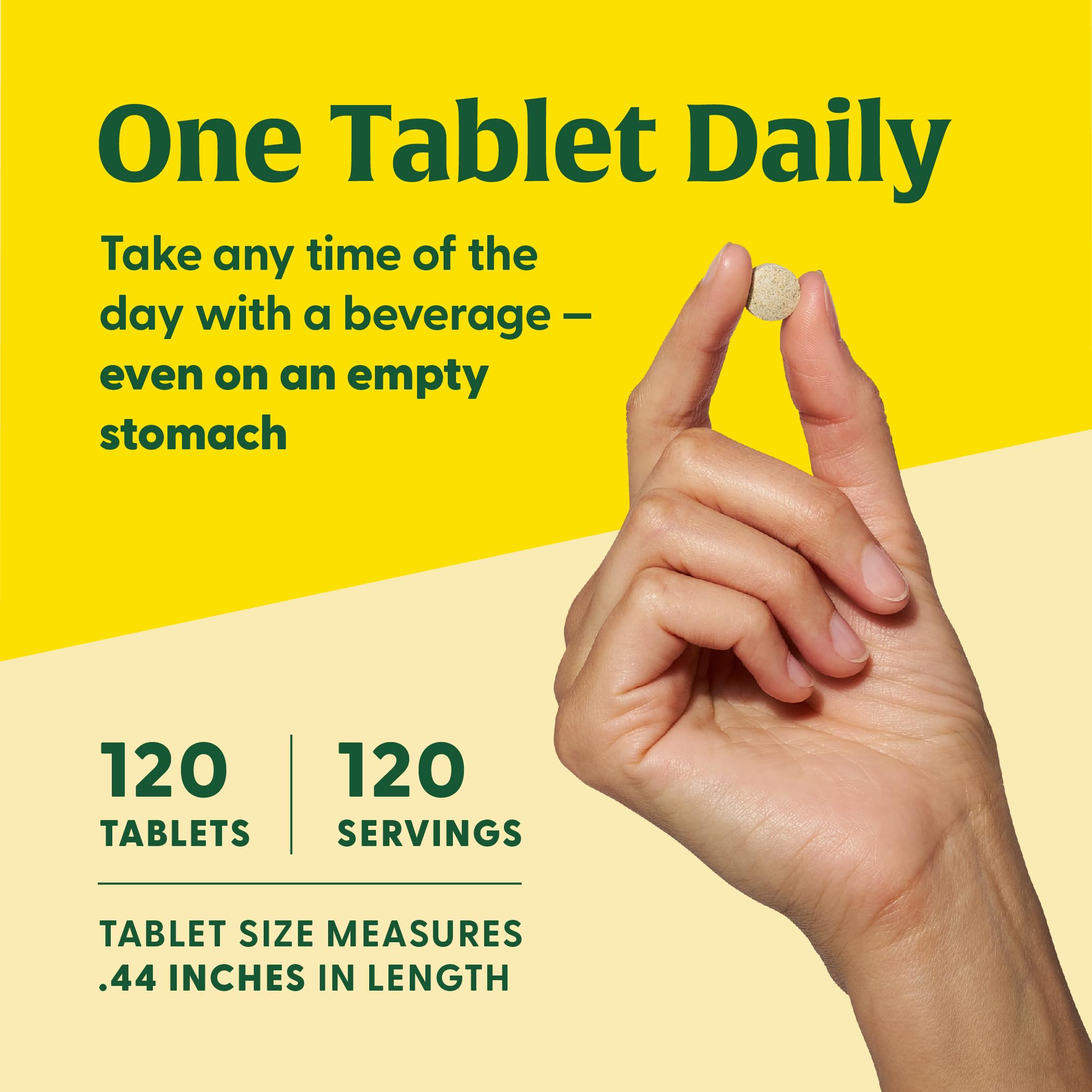 Serving size: one zinc tablet with a beverage