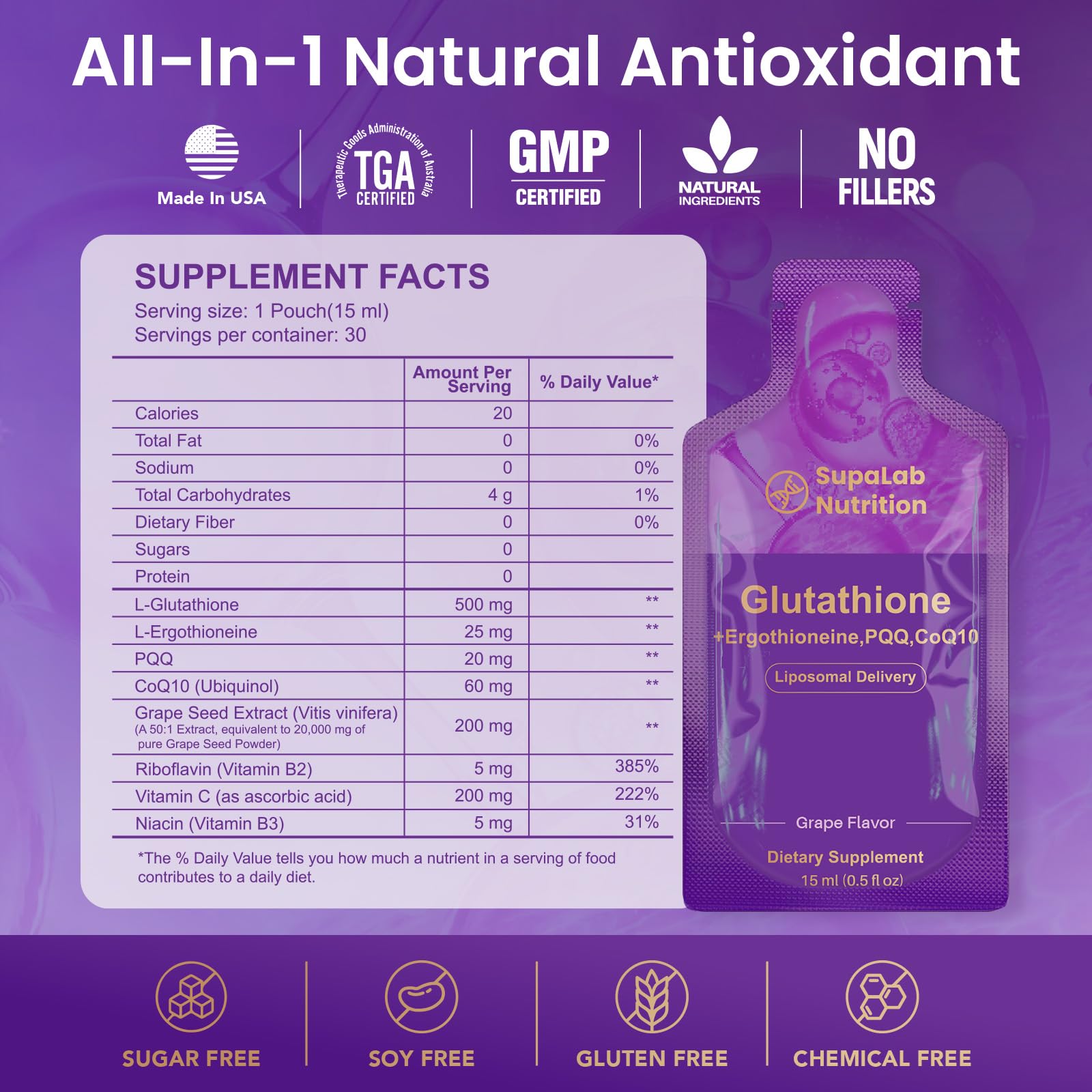 Icons representing immune support and energy benefits