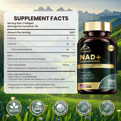 Close-up of MEGNETA liposomal NAD+ softgels