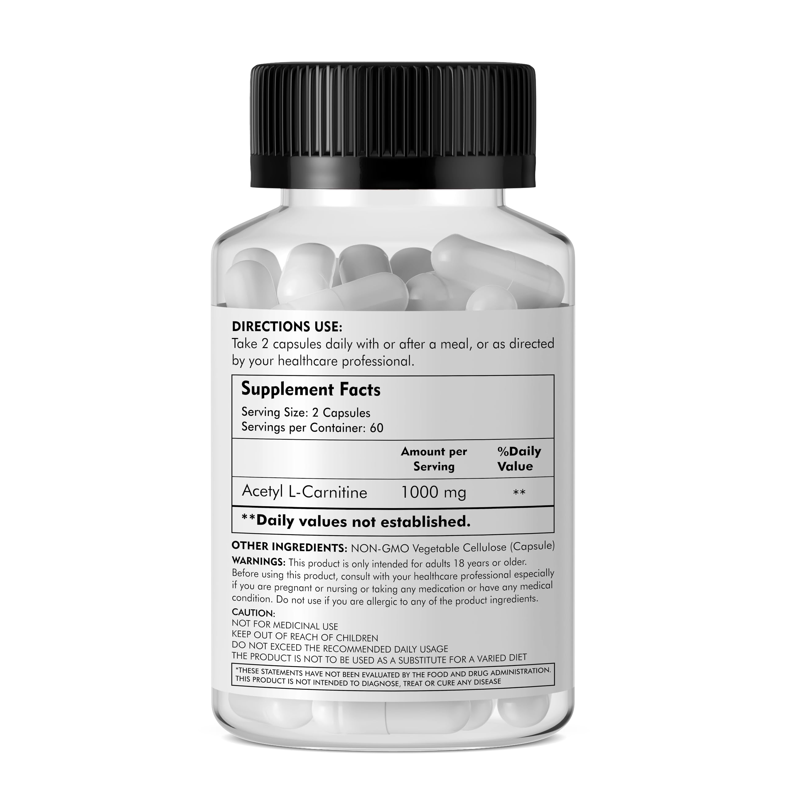 Veggie capsules of MEIBOTAN Acetyl L-Carnitine