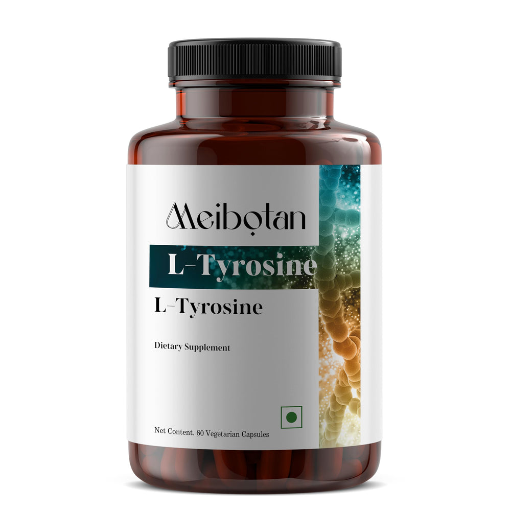 Front view of MEIBOTAN L Tyrosine 500mg bottle