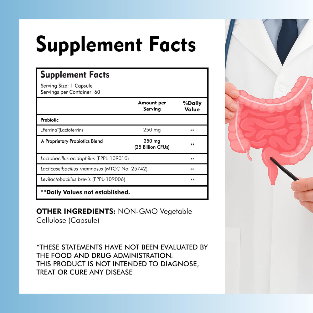 Close-up of probiotic capsules from MEIBOTAN supplement