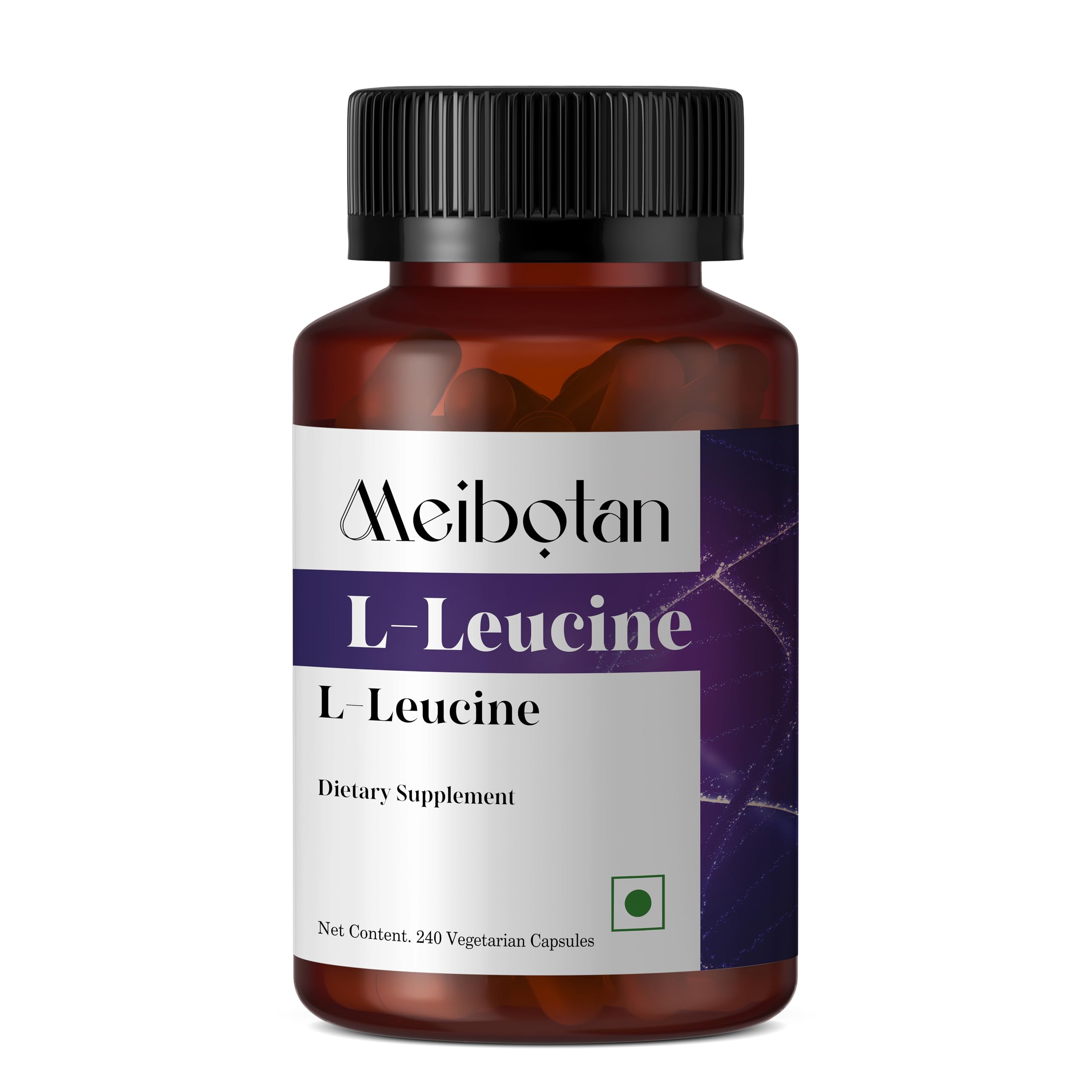 Close-up of Meibotan L-Leucine capsule