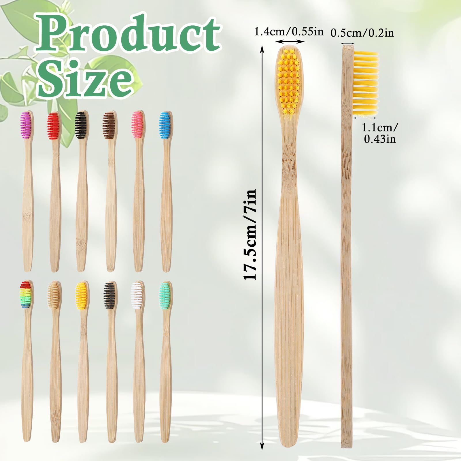 Individually wrapped bamboo toothbrushes for travel and hygiene