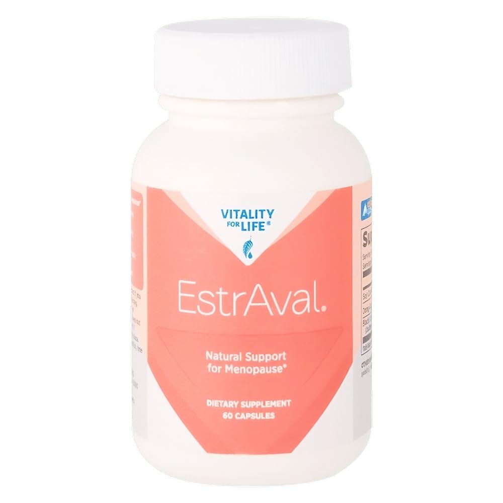 EstrAval Menopause Support bottle with 60 capsules