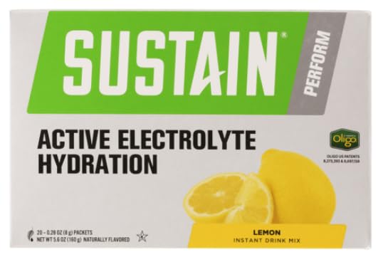 Melaleuca Sustain Active Hydration lemon packets for on-the-go hydration and flavor.