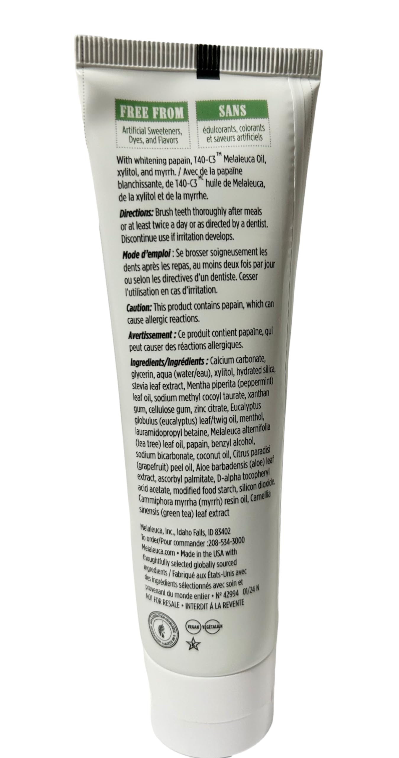 Melaleuca Whitening Tooth Polish packaging and product shot