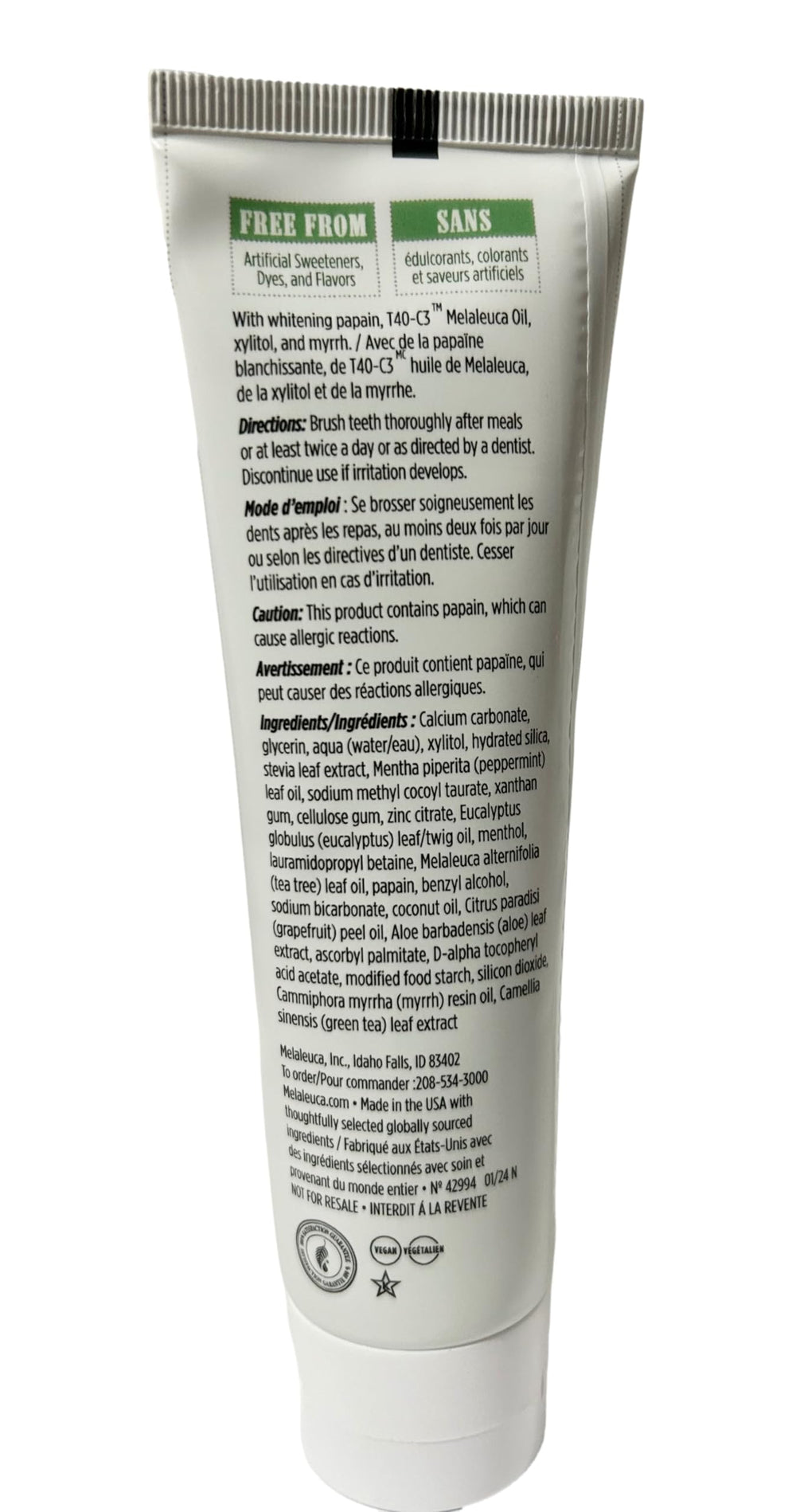 Melaleuca Whitening Tooth Polish packaging and product shot