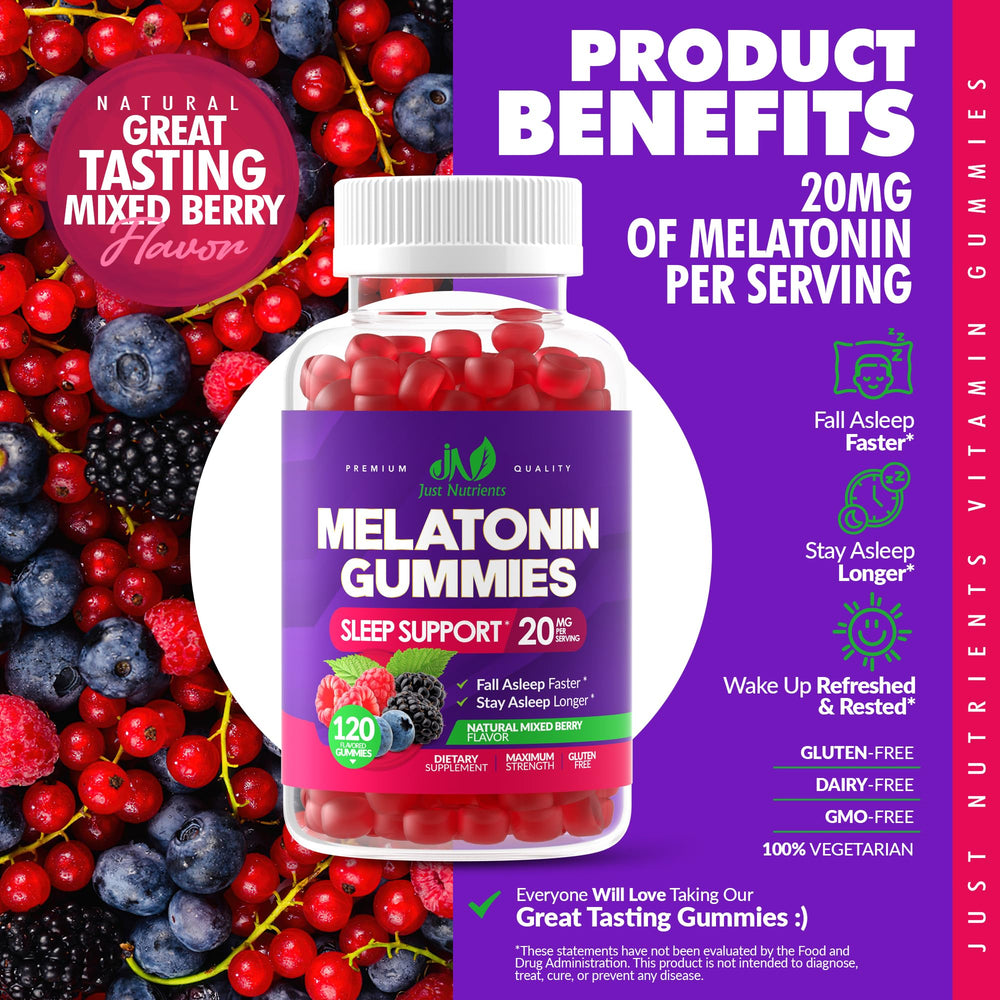 Bottle label showing 120 gummies, gluten-free and vegetarian