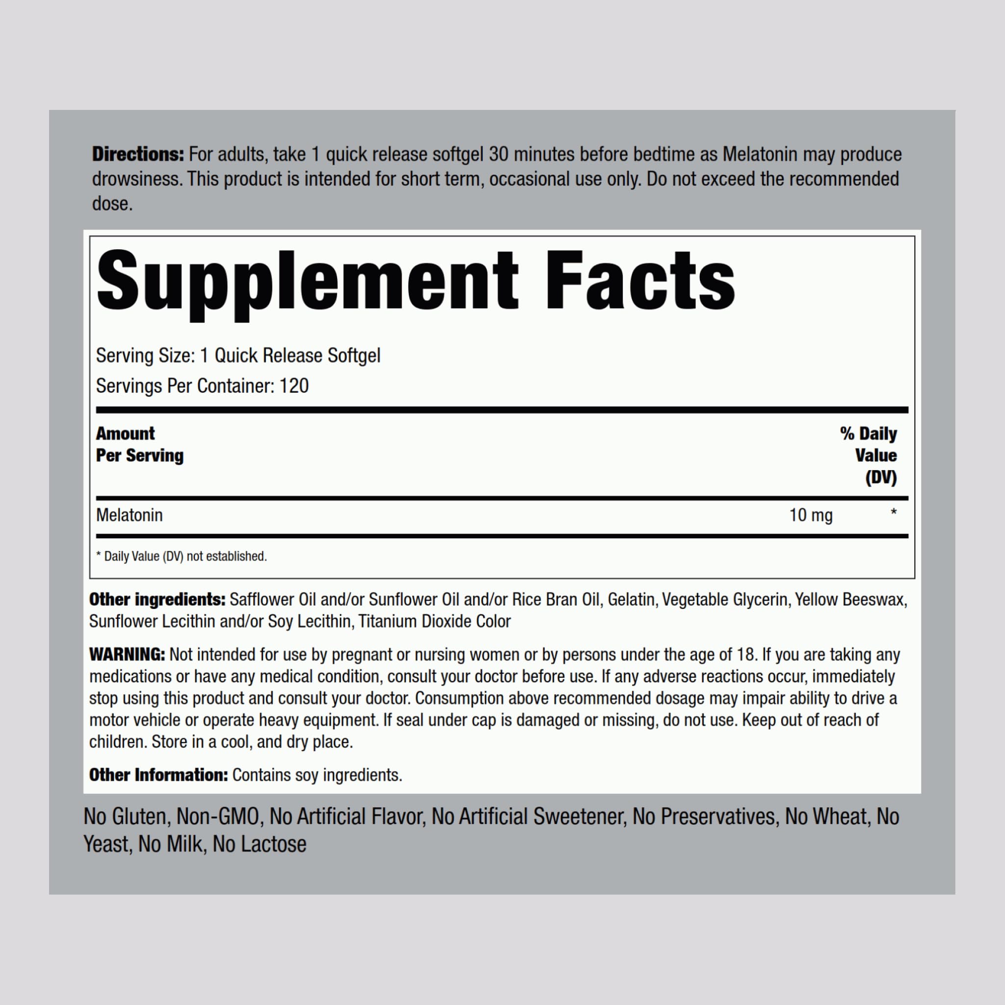 Quick-release melatonin softgels for fast sleep support