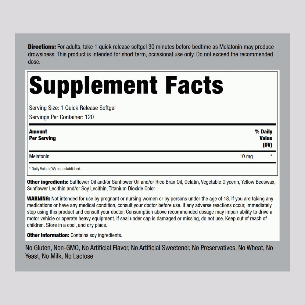 Quick-release melatonin softgels for fast sleep support