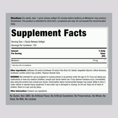 Quick-release melatonin softgels for fast sleep support