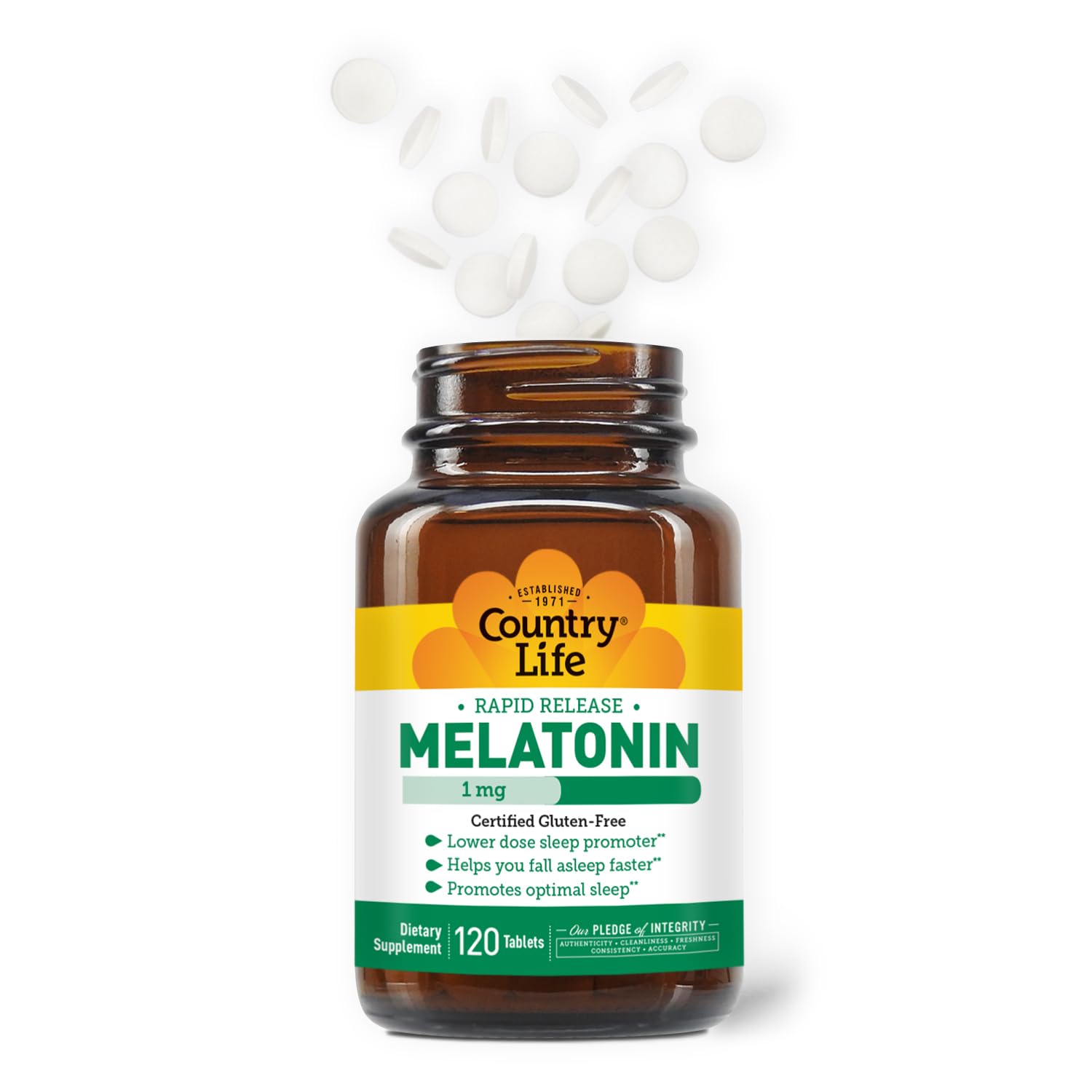 Melatonin 1mg rapid-release tablets dissolving quickly