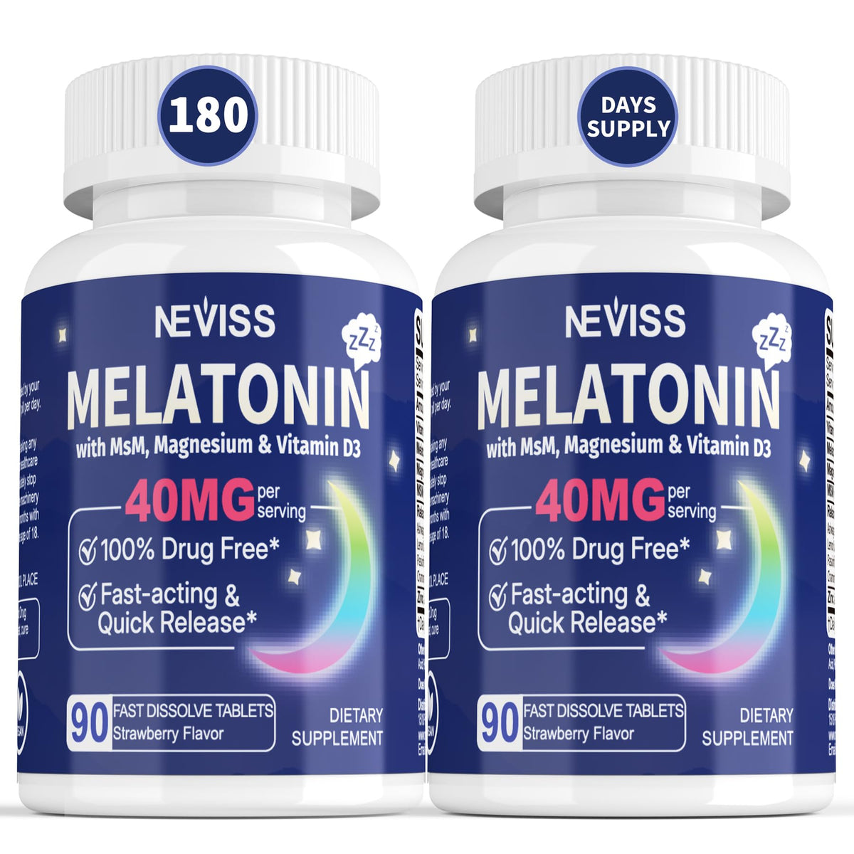 Melatonin 40mg chewable tablet dissolving in mouth
