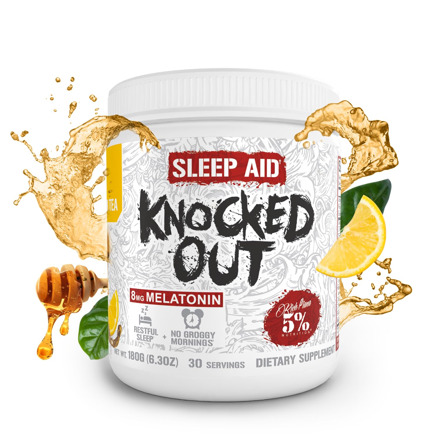 8 mg melatonin per dose highlighted on label