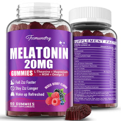 Melatonin Gummies 20mg bottle – front view