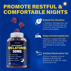 Ingredients including L-theanine, Ashwagandha, Valerian, Chamomile