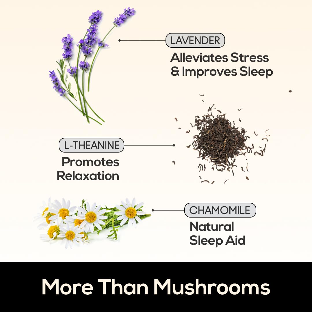 Melatonin with botanicals like lavender, chamomile, magnesium, and l-theanine