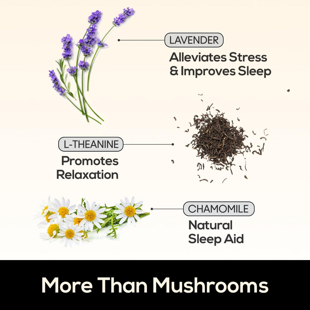 Melatonin with botanicals like lavender, chamomile, magnesium, and l-theanine
