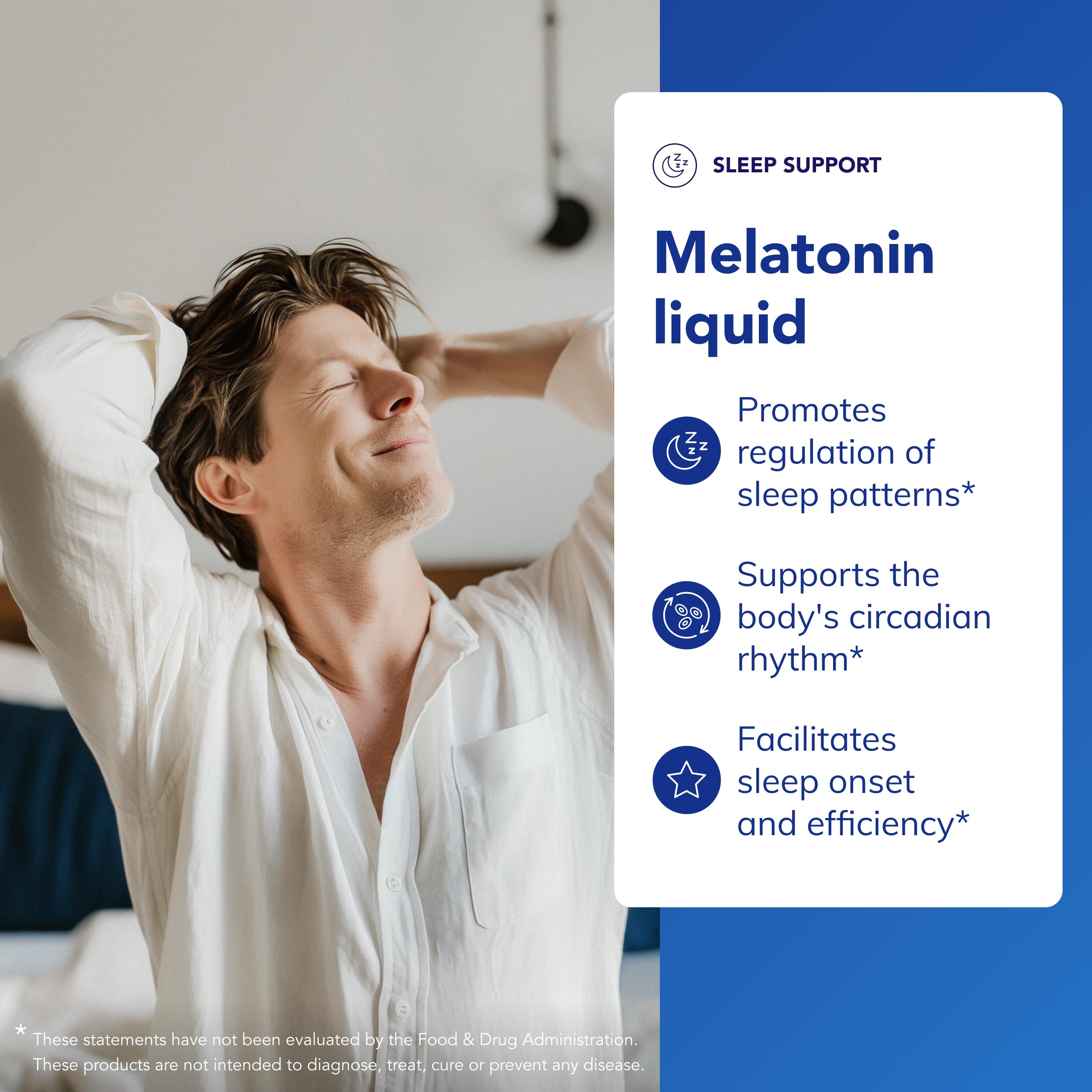 Diagram showing melatonin supporting the sleep-wake cycle