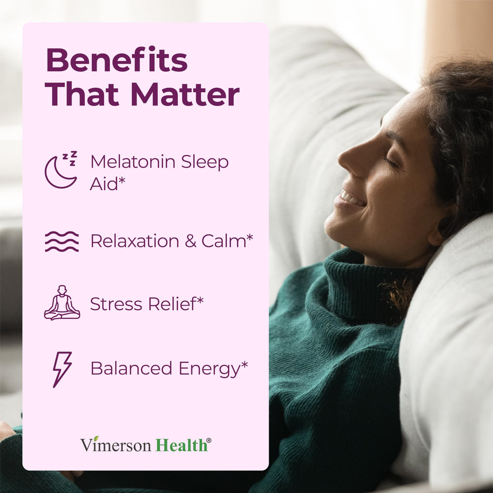 Capsules showing melatonin, L-Theanine, Valerian, Turmeric, Ginger and Black Pepper